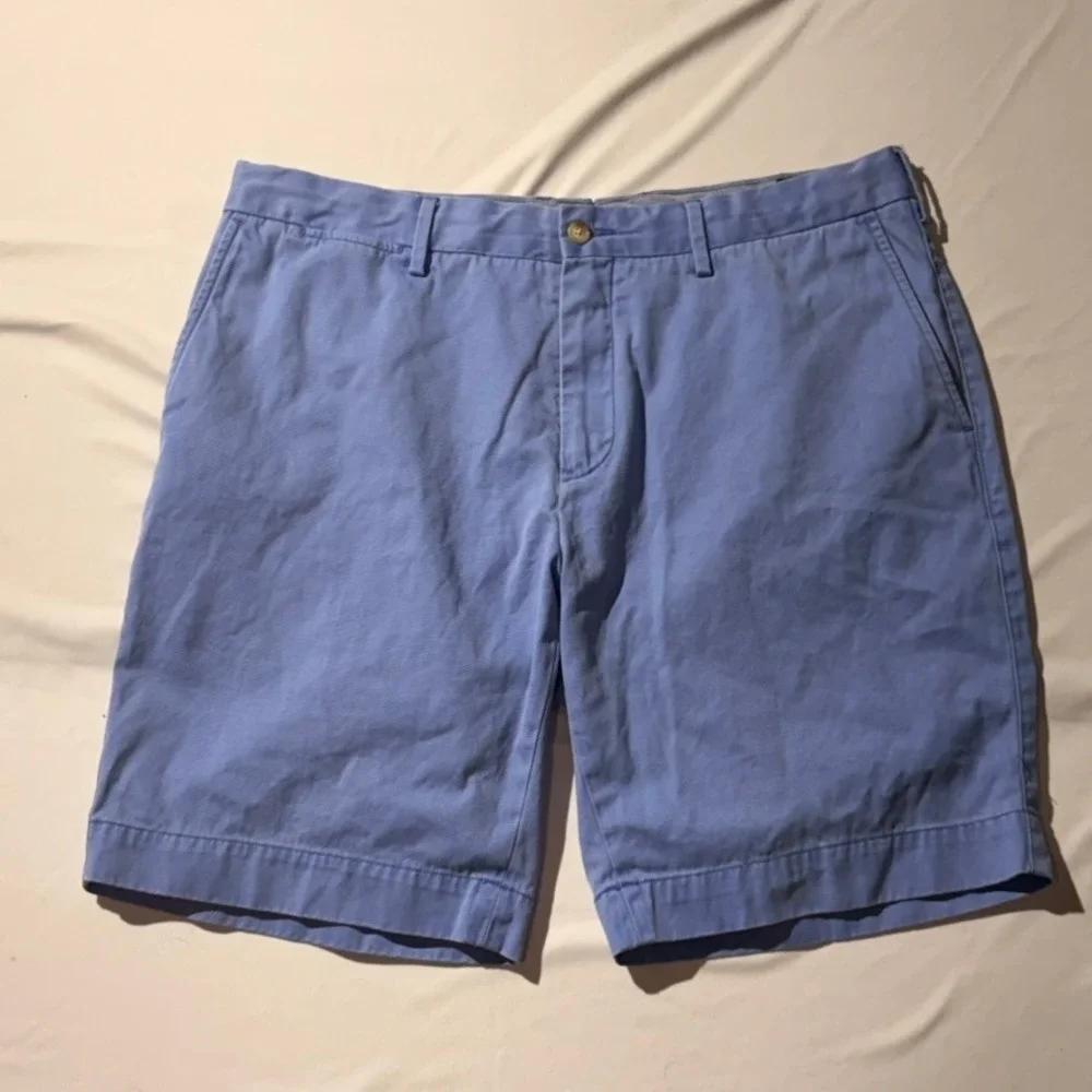 Polo Ralph Lauren Mens‎ Classic Fit Pima Cotton Shorts Light Blue Size 34